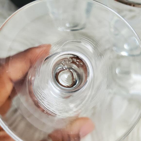 Lauren Leaf Vintage Etched Silver Rim Wine Glass Set of 3 - Picture 6 of 7